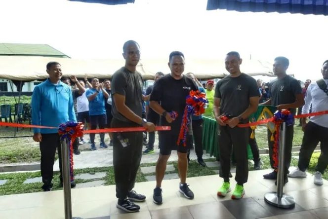 
					Pangdam I/BB Olahraga Bersama Prajurit Menarhanud 2/SSM dan Resmikan Lapangan Tembak Baru