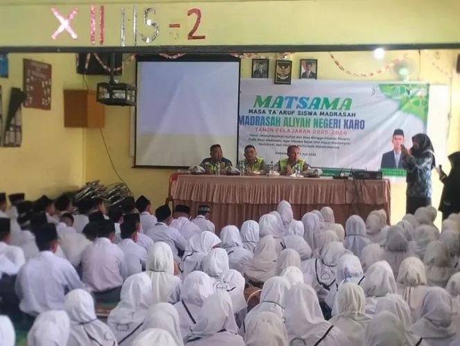 
					Sosialisasi Operasi Patuh Toba 2025, Satlantas Polres Tanah Karo Edukasi Siswa MAN Kabanjahe Tertib Berlalu Lintas