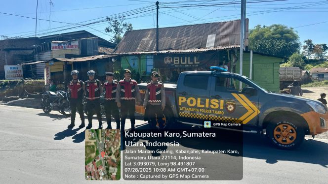 
					Patroli Dialogis, Sat Samapta Polres Tanah Karo Intensifkan Pengamanan Antisipasi 3C di Wilayah Kabanjahe