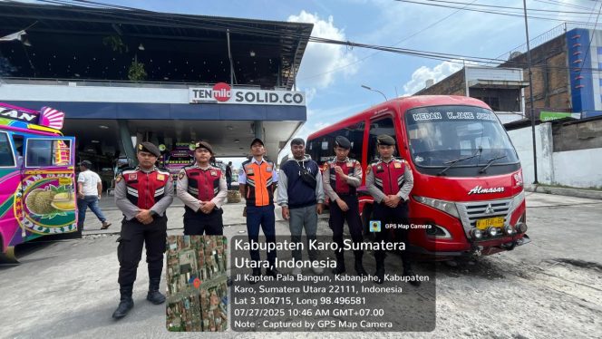 
					Patroli Rutin Sat Samapta Polres Tanah Karo, Sasar Wisatawan Sosialisasikan Tertib Lalu Lintas Ops Patuh Toba 2025