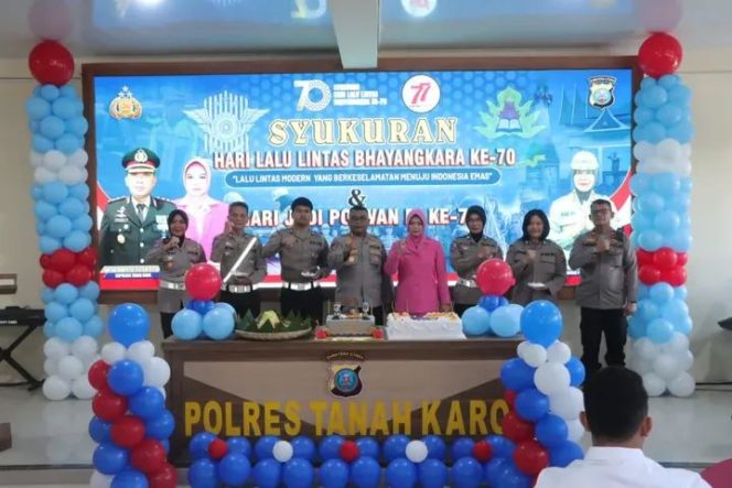 Polres Tanah Karo Gelar Syukuran HUT Lantas ke-70 dan HUT Polwan ke-77