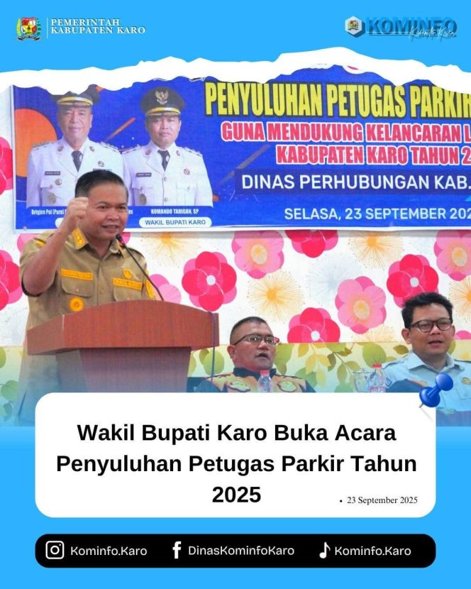 
					Wakil Bupati Karo Buka Acara Penyuluhan Petugas Parkir Tahun 2025