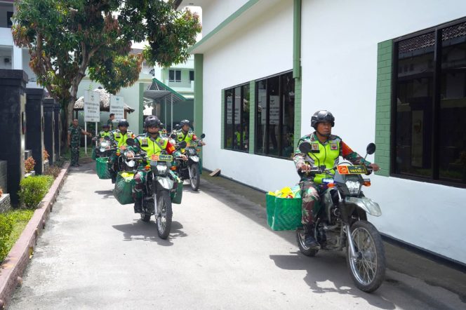 
					Tim Along-Along Babinsa Turun Lagi, Bagikan 140 Karung Beras di Medan