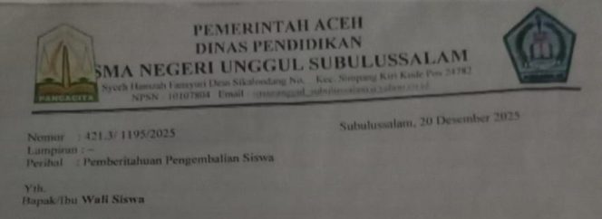 
					Ketika Disiplin Mengalahkan Empati: Kebijakan SMA Unggul Subulussalam Dipertanyakan