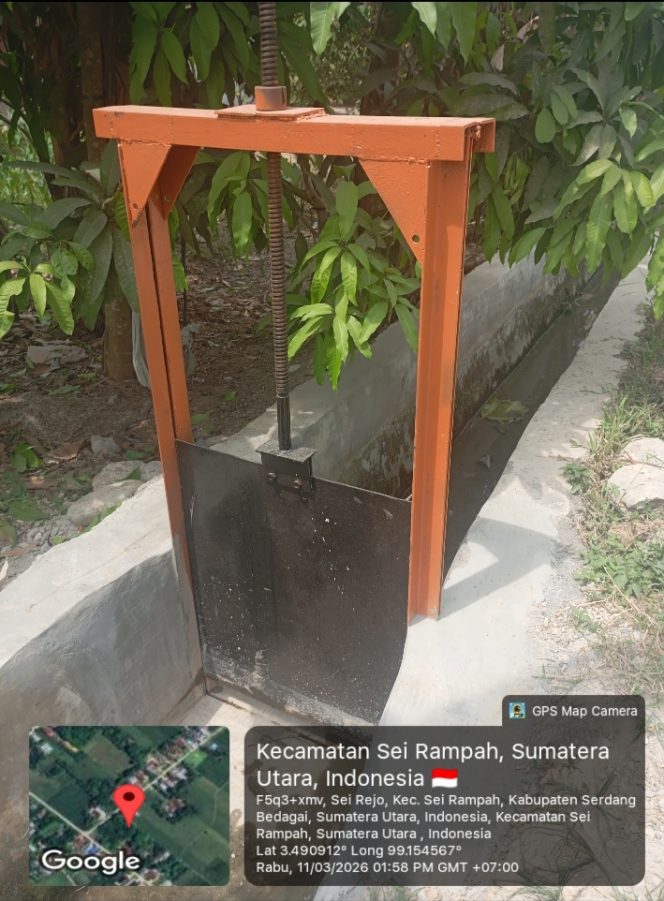 
					Ketua Gapoktan Sei Rejo Pastikan Perbaikan Pintu Air Irigasi Rampung Keseluruhannya Sesuai Spesifikasi.