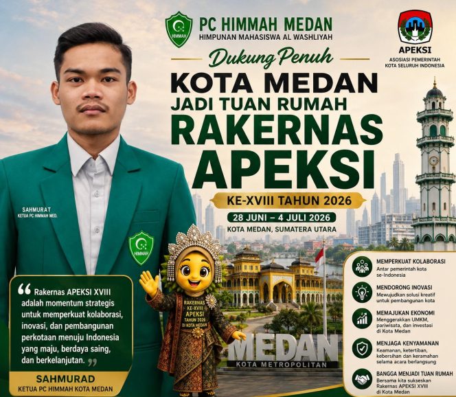 
					PC HIMMAH Medan Dukung Penuh Kota Medan Jadi Tuan Rumah Rakernas APEKSI XVIII Tahun 2026