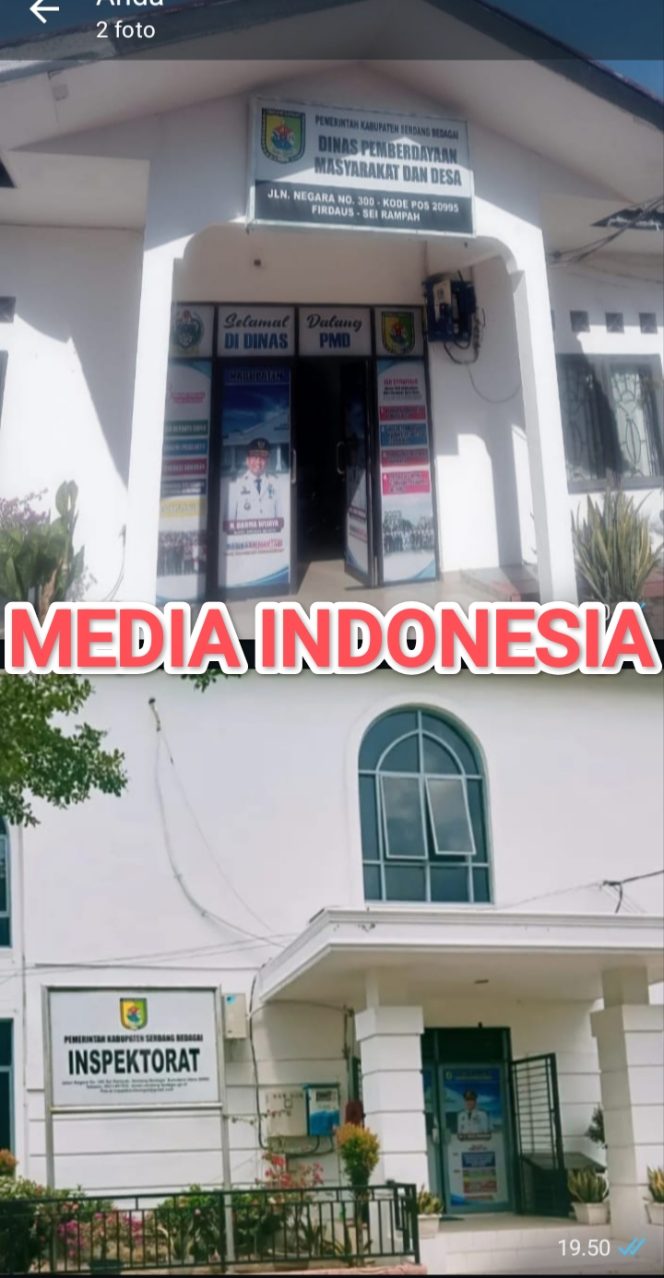 
					Bungkamnya Inspektorat dan Kadis PMD Sergai Terkait Dugaan Nepotisme BUMDes Mangga Dua Jadi Sorotan, Ada Apa?.