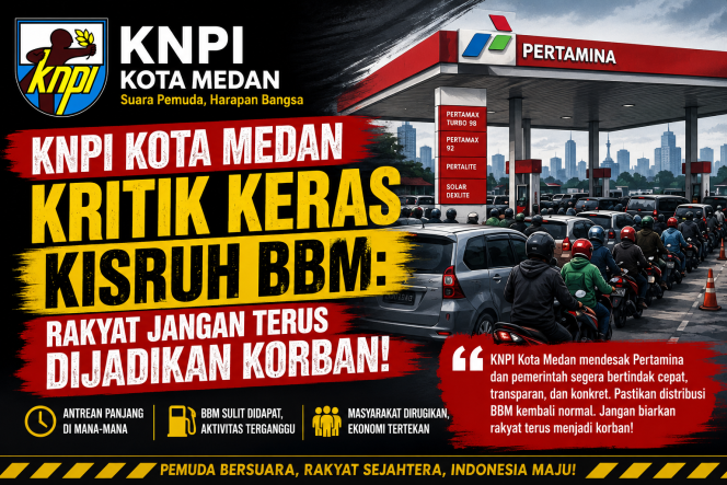 
					KNPI Kota Medan Kritik Keras Kisruh BBM: Rakyat Jangan Terus Dijadikan Korban