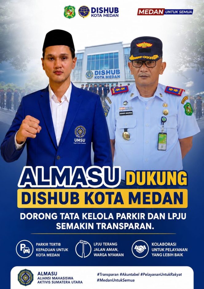 
					ALMASU DUKUNG DISHUB KOTA MEDAN, DORONG TATA KELOLA PARKIR DAN LPJU SEMAKIN TRANSPARAN
