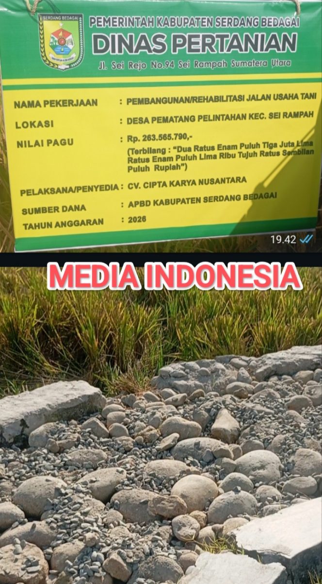 
					Plang Proyek Jalan Usaha Tani Rp263 Juta di Sergai Dipasang Mendadak, Pengakuan Pemborong dan Manajemen CV Berbeda.
