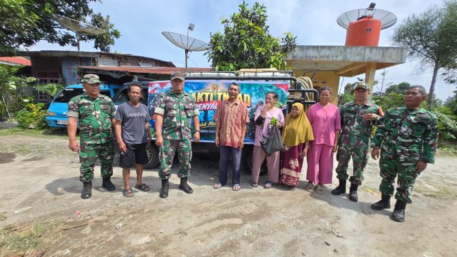 
					Kodim 0205/Tanah Karo Salurkan Bantuan Air Bersih Untuk Warga Desa Raya Kecamatan Berastagi