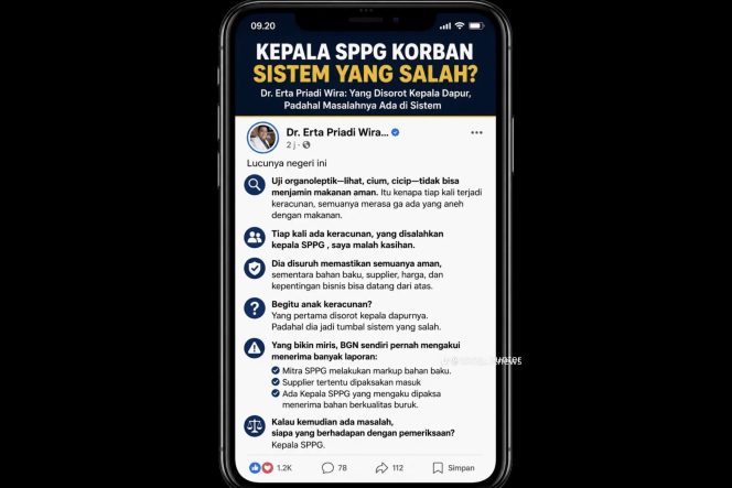 
					Kepala SPPG Kerap Disorot Saat Terjadi Masalah, Sistem Pengelolaan MBG Jadi Sorotan