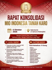 Rapat Konsolidasi Panitia Pelantikan Berjalan Mantap, Komitmen Sukseskan Pelantikan Akbar di Tanah Karo