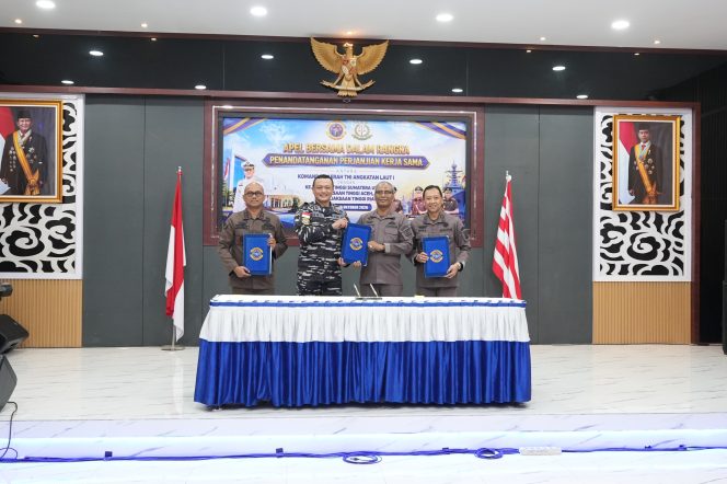 
					Kejati Sumatera Utara, Aceh Dan Kejati Riau Tandatangni Perjanjian Kerjasama Dengan TNI Angkatan Laut